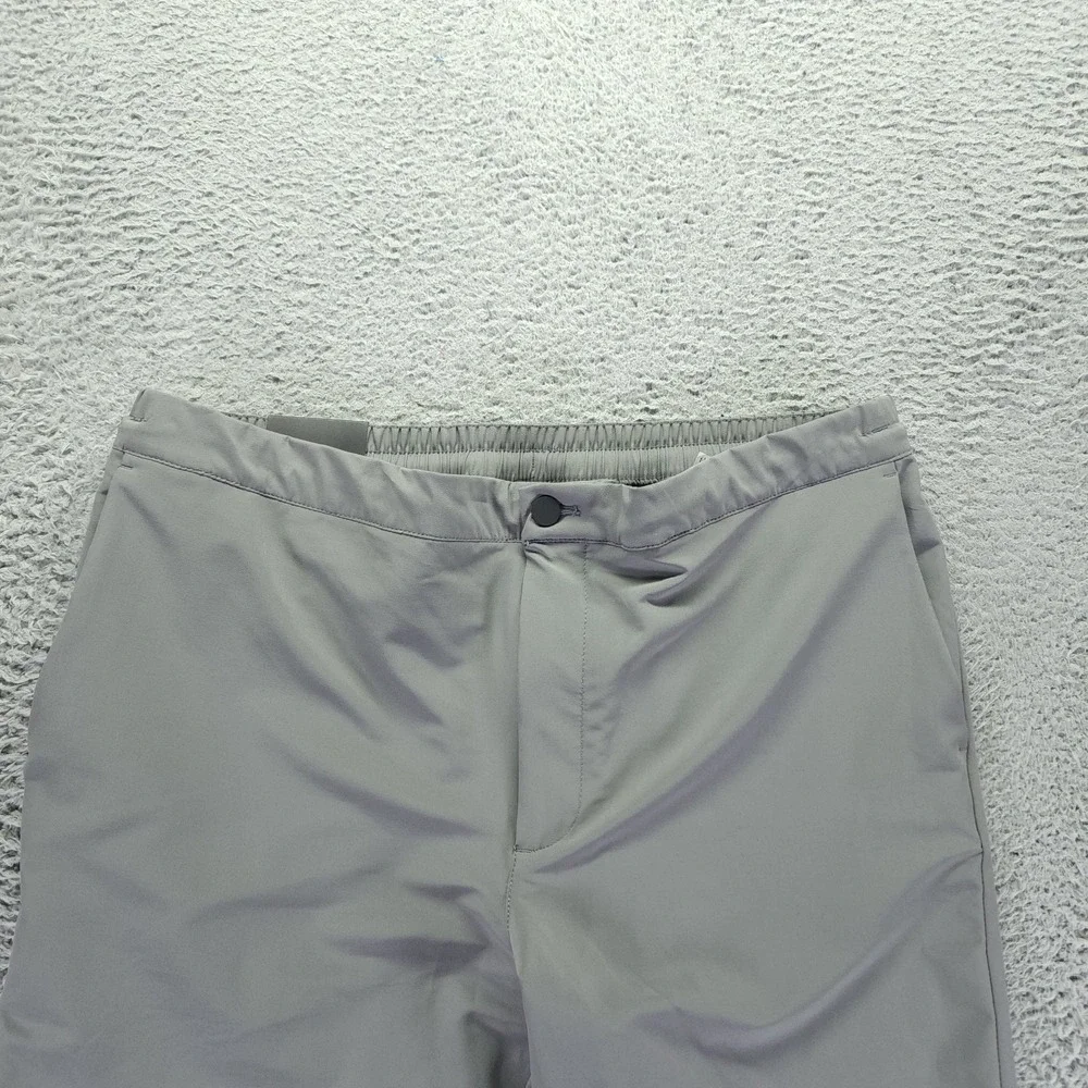 Banana Republic Pant Mens 38x28 Gray Polyester Golf Tapered Slim Sports Stretch